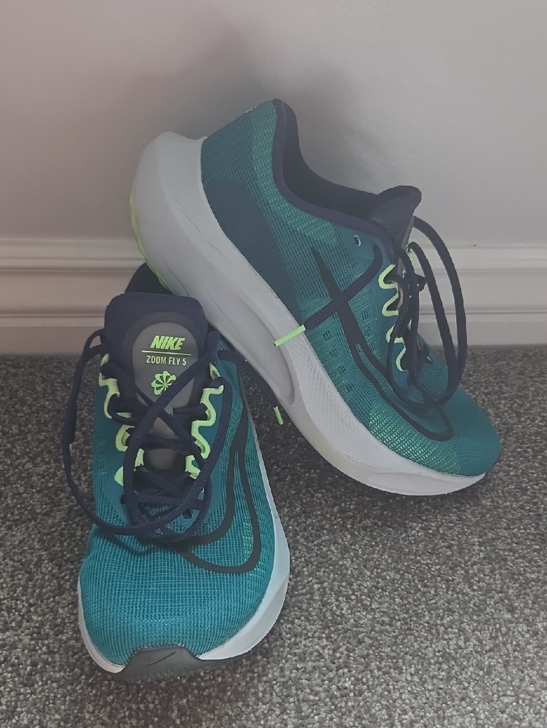 Nike Zoom Fly 5 - Blue/Purple And Teal Shoes - Men’s Us 10 - Carbon Plate